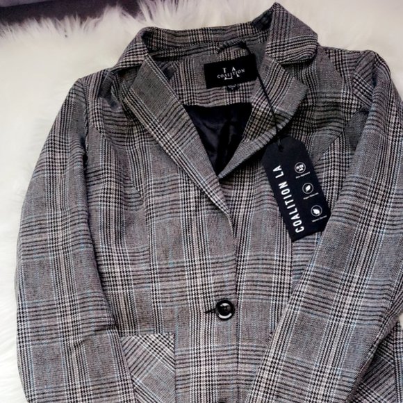 Plaid Over Coat - Picture 3 of 4